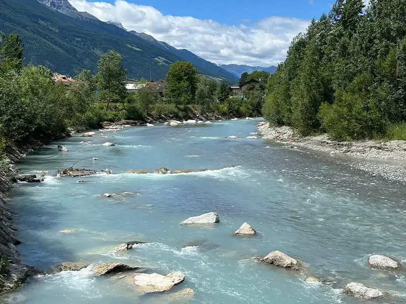 Fly fishing on the Adige near Laces 